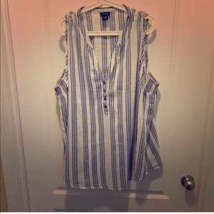 💝Torrid blue&white striped shirt size 4x